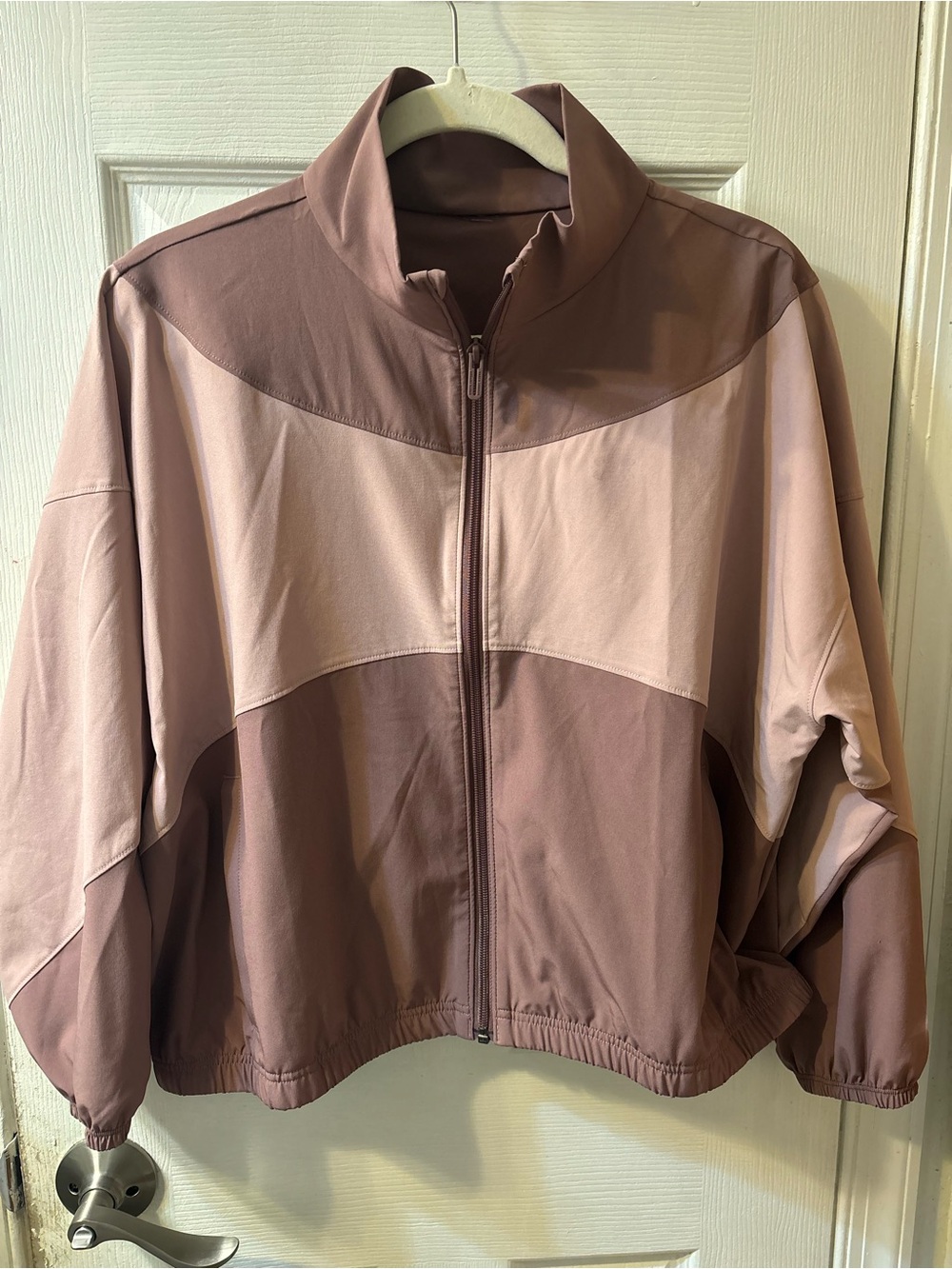 Under Armour Women's Two-Tone Mauve Zip Bomber Jacket
